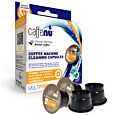 Caffenu Cleaning Capsules package and capsules for Caffitaly
