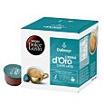 Dallmayr Crema d'Oro Caffè Latte package and capsule for Dolce Gusto